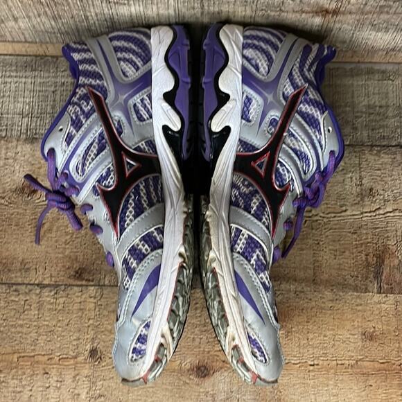 𝅺Mizuno Wave Elixir 7 Running Shoes White Anthracite Prism Violet Size 10.5 - Picture 5 of 12